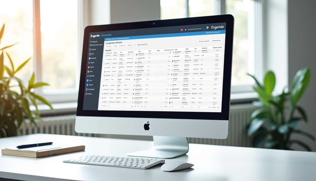 Interface de gestion des compétitions sur la plateforme Engarde, montrant les listes de participants et les tableaux de matchs