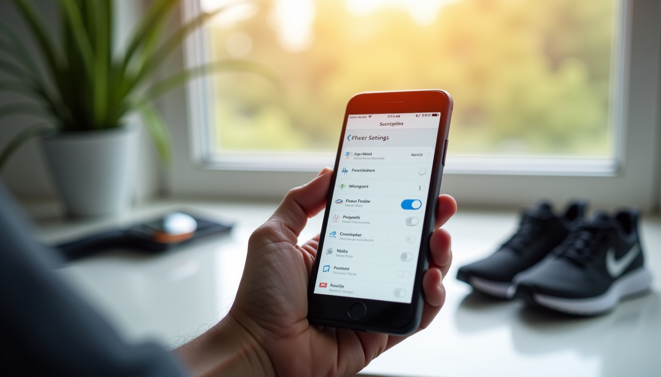 Utilisateur consultant ses réglages sur l